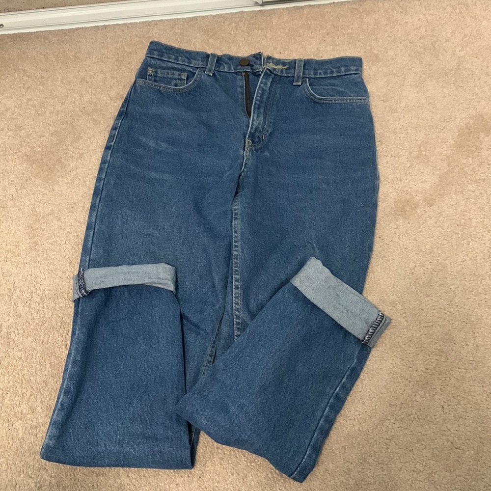 American Apparel high rise medium wash jeans
